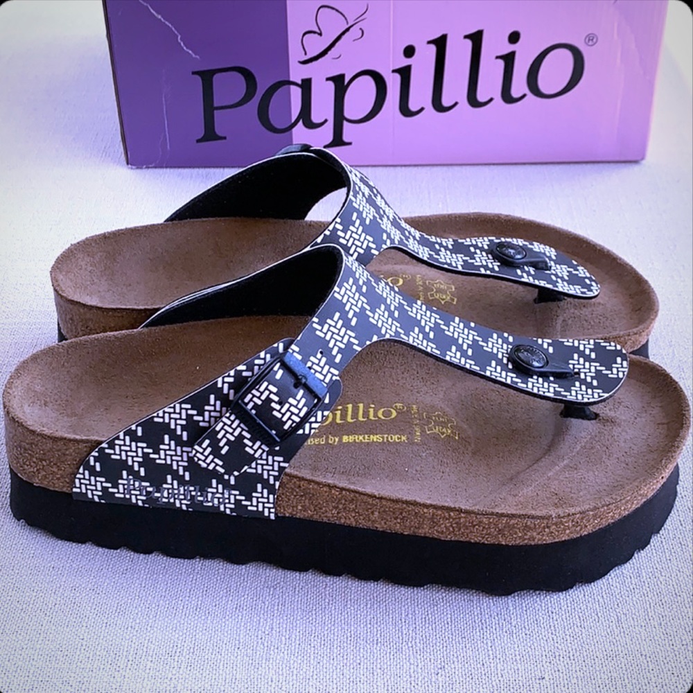 BIRKENSTOCK PAPILLIO GIZEH PLATFORM Knotted Black